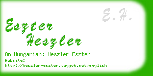 eszter heszler business card